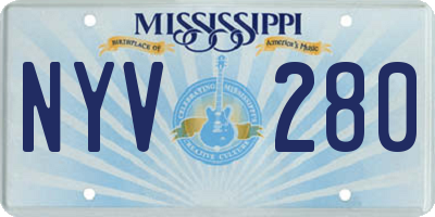 MS license plate NYV280