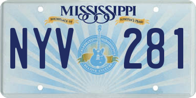 MS license plate NYV281