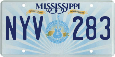 MS license plate NYV283