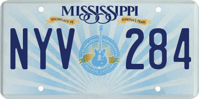 MS license plate NYV284