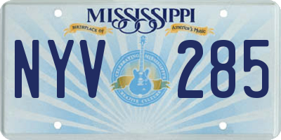 MS license plate NYV285