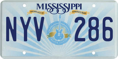 MS license plate NYV286