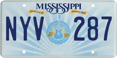 MS license plate NYV287