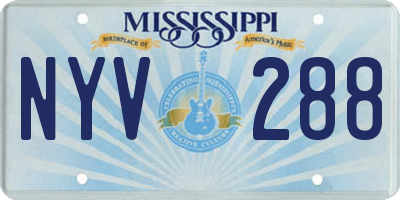 MS license plate NYV288