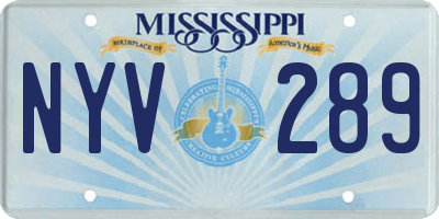 MS license plate NYV289