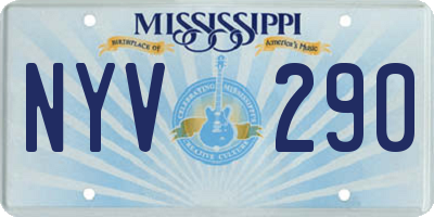 MS license plate NYV290