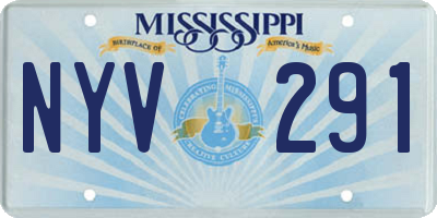 MS license plate NYV291
