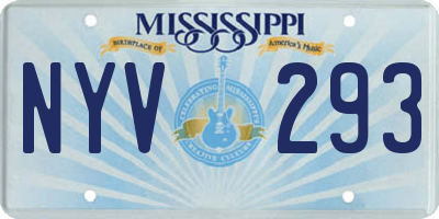 MS license plate NYV293