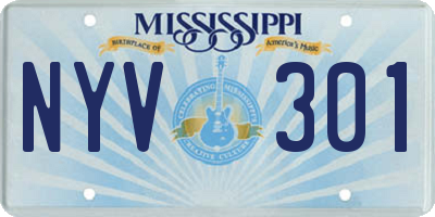 MS license plate NYV301