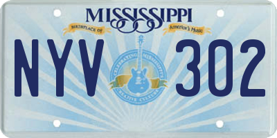 MS license plate NYV302