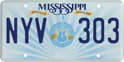 MS license plate NYV303