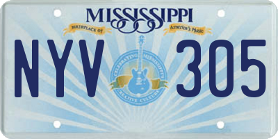 MS license plate NYV305