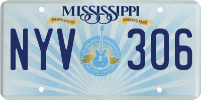 MS license plate NYV306