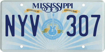 MS license plate NYV307
