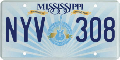 MS license plate NYV308
