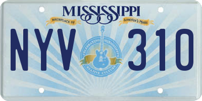 MS license plate NYV310