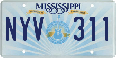MS license plate NYV311