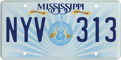 MS license plate NYV313