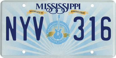 MS license plate NYV316