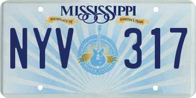MS license plate NYV317