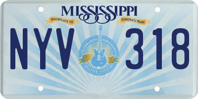 MS license plate NYV318
