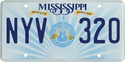 MS license plate NYV320