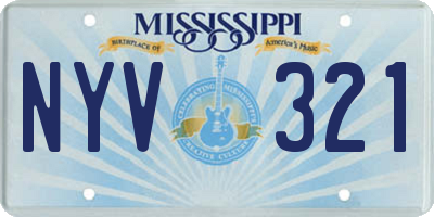 MS license plate NYV321