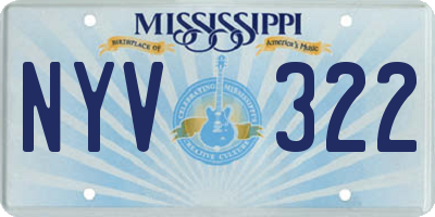 MS license plate NYV322