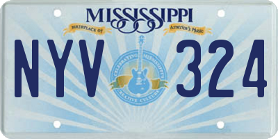 MS license plate NYV324