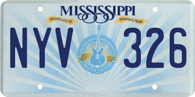 MS license plate NYV326
