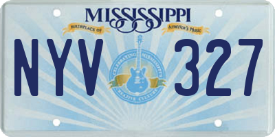 MS license plate NYV327