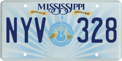 MS license plate NYV328