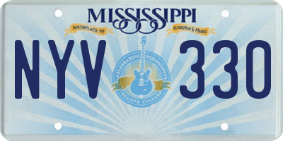 MS license plate NYV330