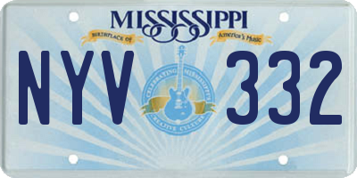 MS license plate NYV332