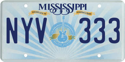 MS license plate NYV333