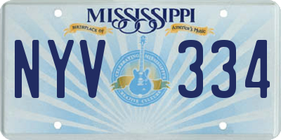 MS license plate NYV334