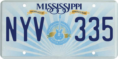 MS license plate NYV335