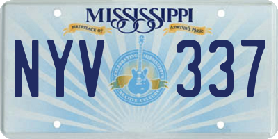 MS license plate NYV337