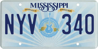MS license plate NYV340
