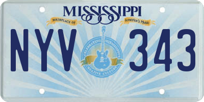 MS license plate NYV343