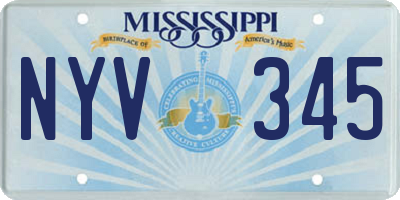 MS license plate NYV345