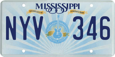 MS license plate NYV346