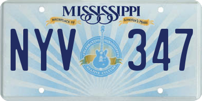 MS license plate NYV347