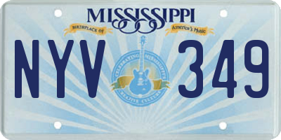 MS license plate NYV349