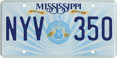 MS license plate NYV350