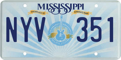 MS license plate NYV351