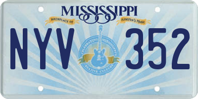 MS license plate NYV352