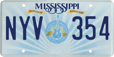 MS license plate NYV354
