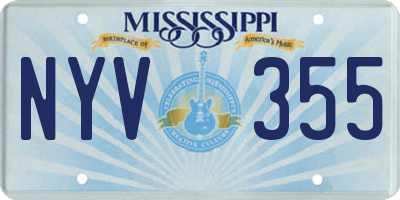 MS license plate NYV355