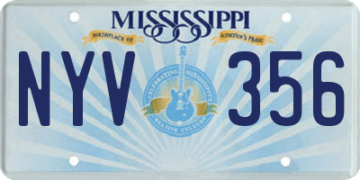 MS license plate NYV356